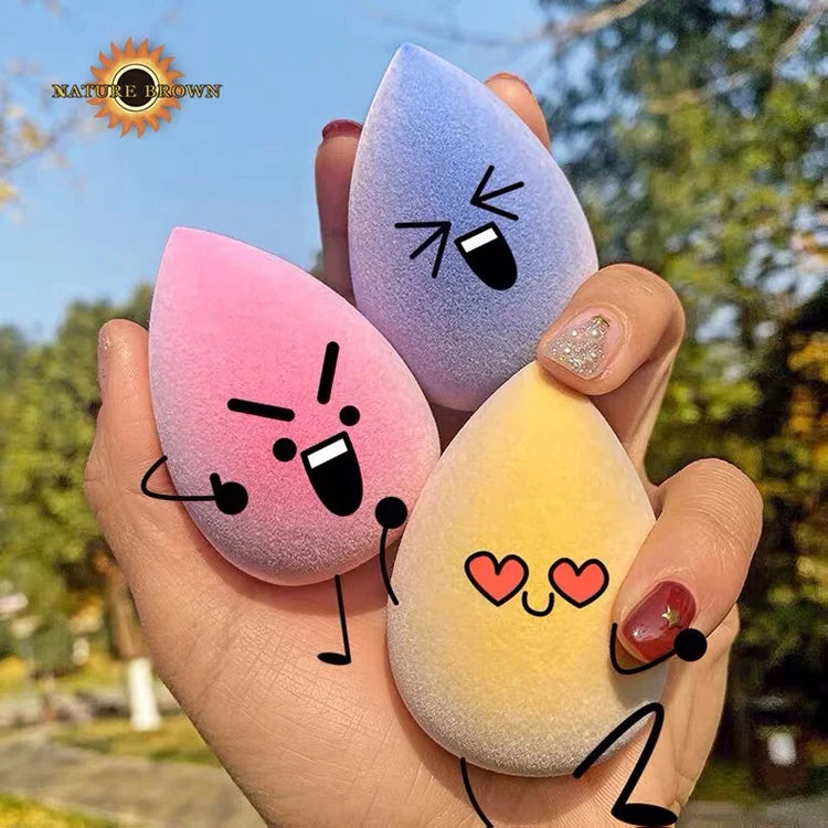 Beautiful Soft Flocked Microfiber Velvet Makeup Sponge for Foundation Blending Wholesale Makeup Trends Face Use