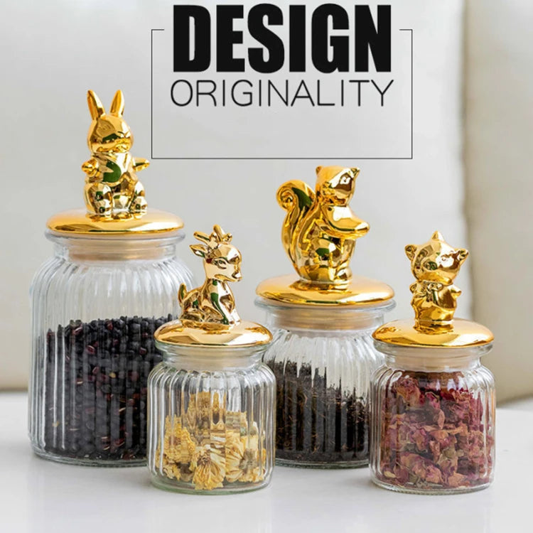 300ml Various Creative Household Wedding Tea Food Candy Transparent Glass Storage Jar With Lid