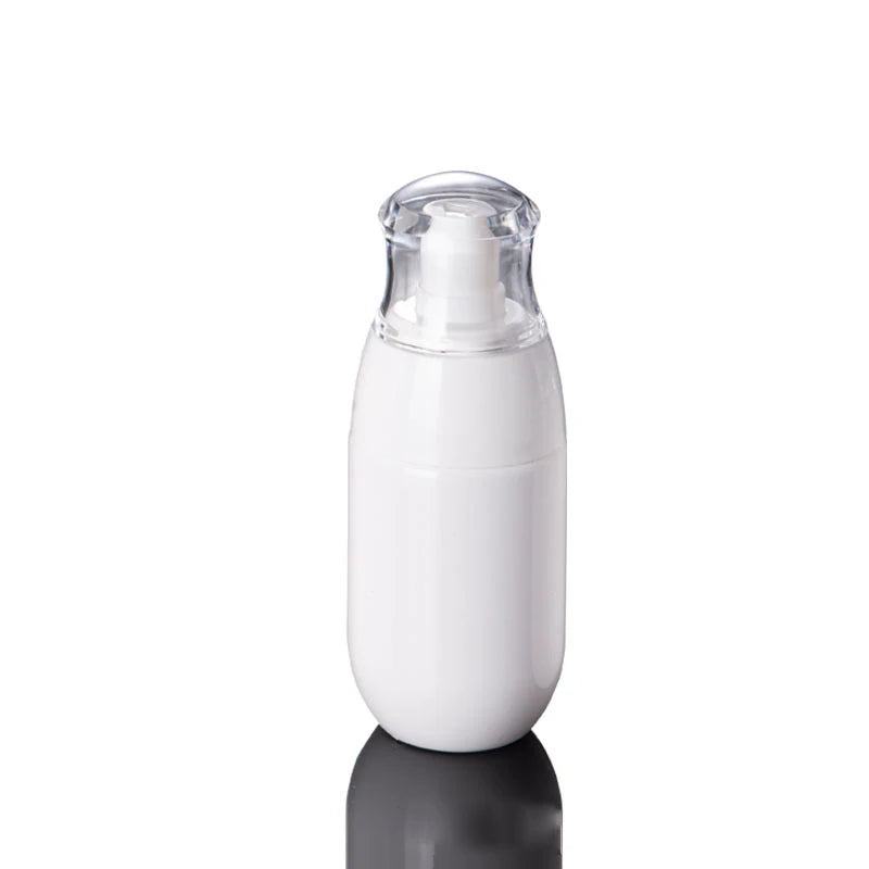 50ml Cosmetic Bottle with Pump for Skin Care Cream Round Cylinder Body Lotion Bottle Screw Cap Pump Sprayer Sealing Type