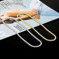 OUGEPHELI Tennis Chain Round CZ Zircon Cubic Zirconia Brass Hip Hop Jewelry Products