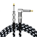 Guitar Cable 1/4" Right Angle to Straight 10 ft Instrument Cable Bass Amp Cord for Electric Guitar Bass Amplifier Audio