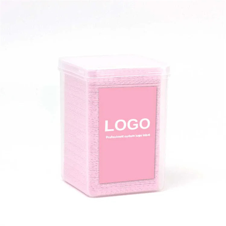 200pcs Disposable Lint-Free Adhesive Wipes Custom Logo Eyelash Extension Cleansing Cotton Pad for Eyelash Extension Tools