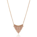 Metal Rose Plated Triangle Bead Curtain Choker for Women Female Jewelry 316L Tassel Necklace