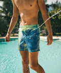 Think 2025 Multicolor Men Water Sports Surf Swimming Short Discoloration Temperature Change Anti-Wrinkle Surf Beach Swim Trunks