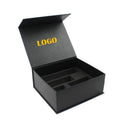 Factory Customized Rigid Flip Top Lid Cover Cardboard Book Shaped Magnetic Black Gift Packaging Box Manufacturer
