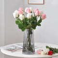 H- 050 CALLA Real Touch Roses Artificial Velvet Roses bunch Weeding Real Touch Bouquet Rose Home Festival Wedding Decoration