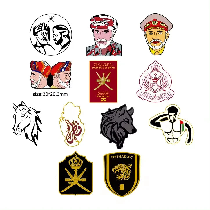 Metal Sticker Badge Custom Lapel Pins Badge for Phone Cases with 3M Glue