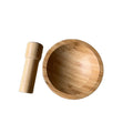 Bamboo Wide Bowl Mortar and Perstle
