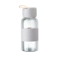 Hot Selling Portable clear Custom Shatterproof Borosilicate Glass Water Bottle with Silicone Sleeve