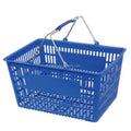 480*330*250mm Supermarket Plastic Basket With Metal Handling