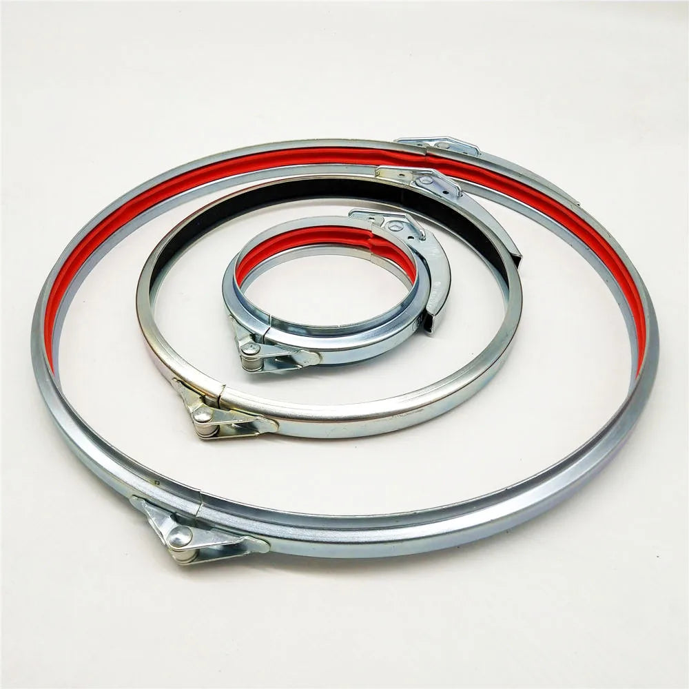 Dust Collection Galvanized Clamp Ring with Lever Lock From 80 Diameter to 600 Diameter