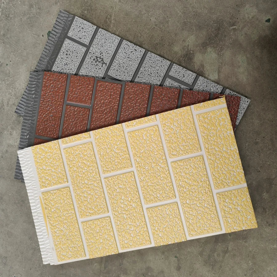 20mm Brick Polyurethane Wall Panels for Outdoor Roof Carved Metal Exterior Sandwich Panels Thermal Insulation PU Foam Wall