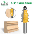 LAVIE 12mm 1/2 Inch Shank Molding Router Bit Line Face Cutter Architectural Milling Cutter for Woodworking Tools-C MC03030