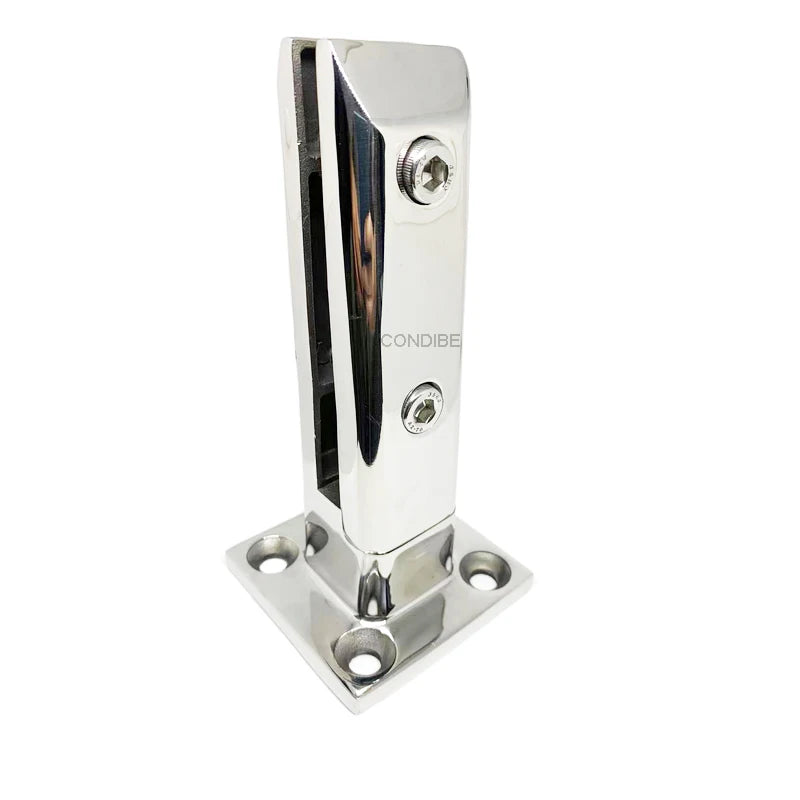 Condibe 195mm 7.5inch Glass Balustrades Pool Fence Mirror Polish Glass Railing Spigot