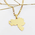 Venezuela Country Map Necklace With Name Products Venezuela Necklaces for Women Fantasy 14K Plated Jewelry