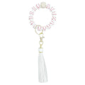 2022 New Sports Rubber Beads Keychain Baseball Softball Wristlet