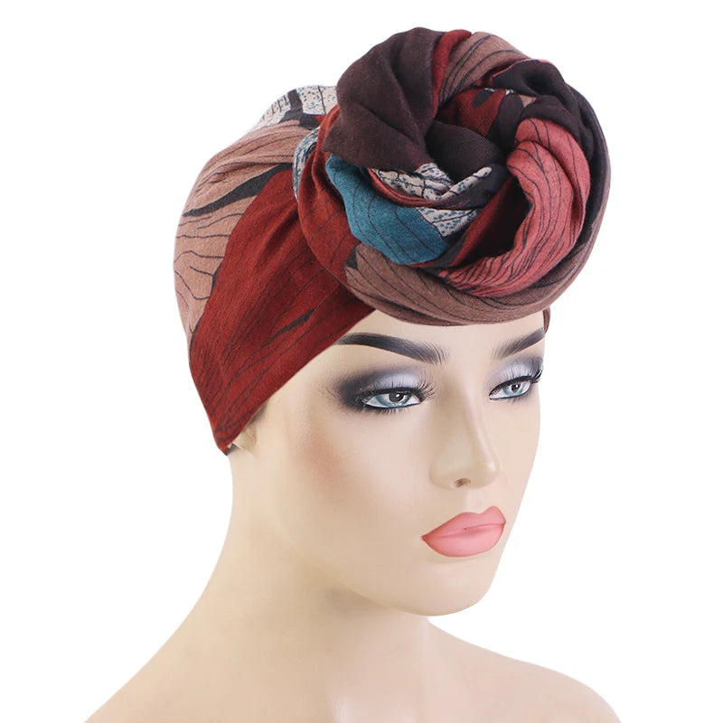 Women Head Wrap Scarf African Head Wrap for Women Tie Dye Headwrap Turban