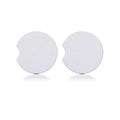 White Neoprene Coaster Blanks for Sublimation Korean Style Car Cup Coasters Cup Mat For DIY Logo Image Print
