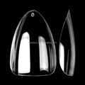 Short Almond Gel Nail Tips Full Cover French Style Sock Off Material 15 Mm Wide Size Fingernail Art Finger PP Box Nail Extension