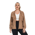 Wholesale Plus Size Breathable Lightweight Print Active Stretch Eco-Friendly Outerwear Fitness Sports Jackets Loose Colored Gym