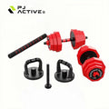 TPU Dumbbells Colored 10/15/20/25/30/40kg 2 In1 Adjustable Barbell Kettle Bell Dumbbell Set Cast Iron Cement Dumbbell Sets
