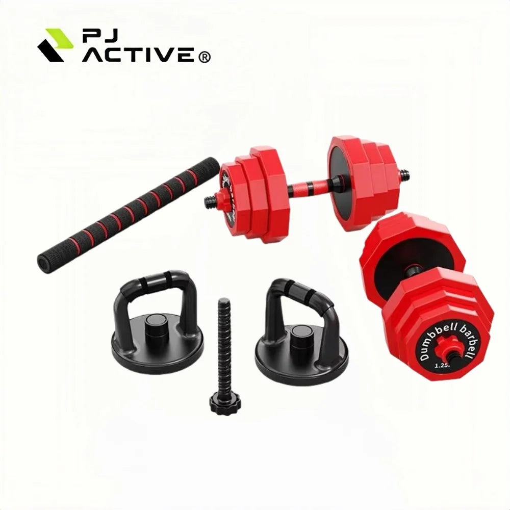 TPU Dumbbells Colored 10/15/20/25/30/40kg 2 In1 Adjustable Barbell Kettle Bell Dumbbell Set Cast Iron Cement Dumbbell Sets