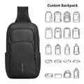 Custom Logo Men's Multifunctional  Messenger Fashionable Bag Outdoor Sports Shoulder Anti Theft Sling Purse Crossbody Bag