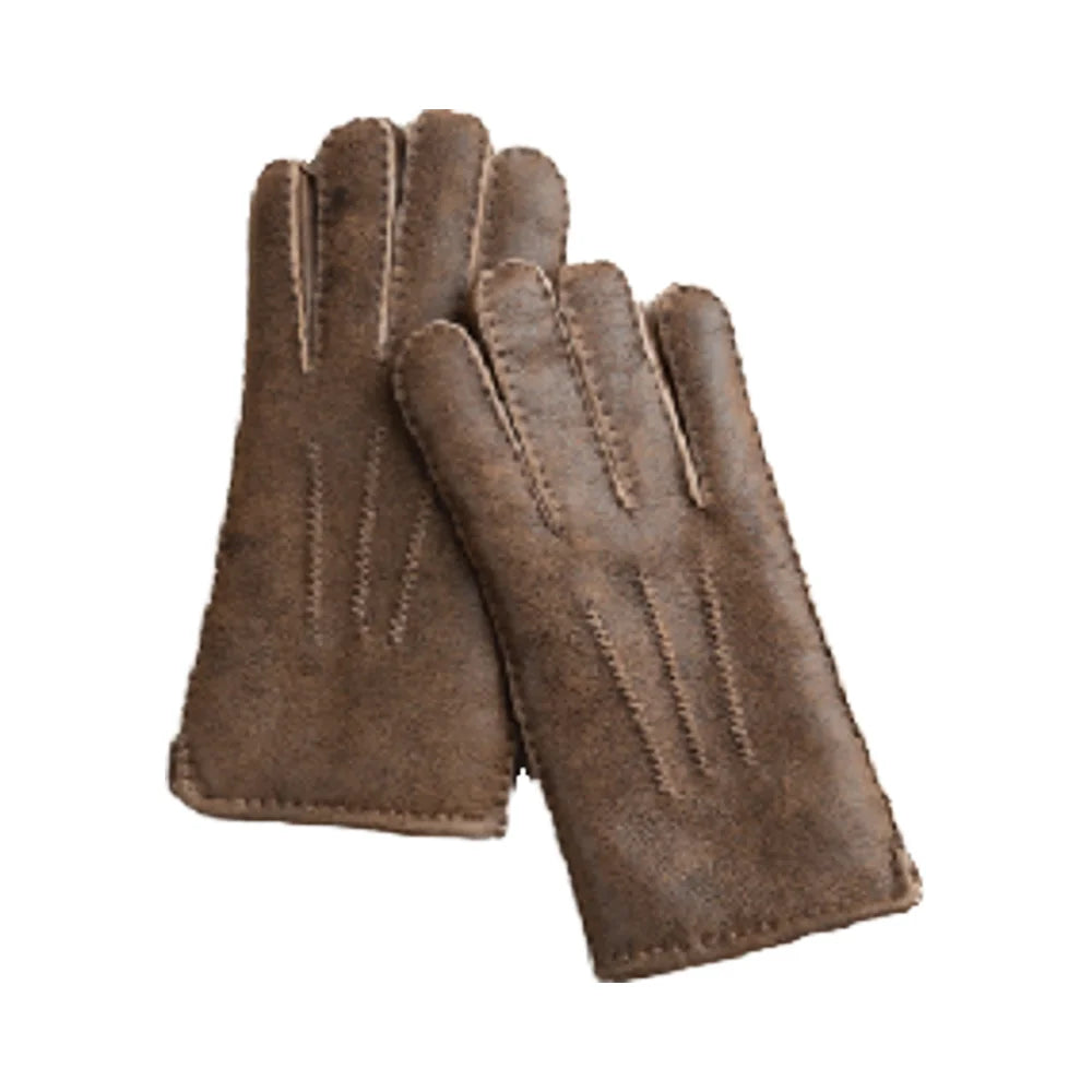 Classic Wholesale Winter Stock Warm Wool Gloves  Fluffy Outdoor Activities Gloves Spanish Merino Sheepskin  Lamb Gloves