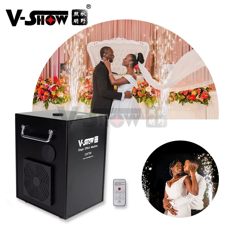 VSHOW CSF750 American Hot Sale 750w Cold Spark Fountain Stage Lighting Equipment for Wedding Party