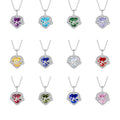 QX CUSTOM OEM Fine Jewelry Dainty 18k Gold Plated 925 Silver Cubic Zircon Pendant Fashion Jewelry Heart Necklaces for Women
