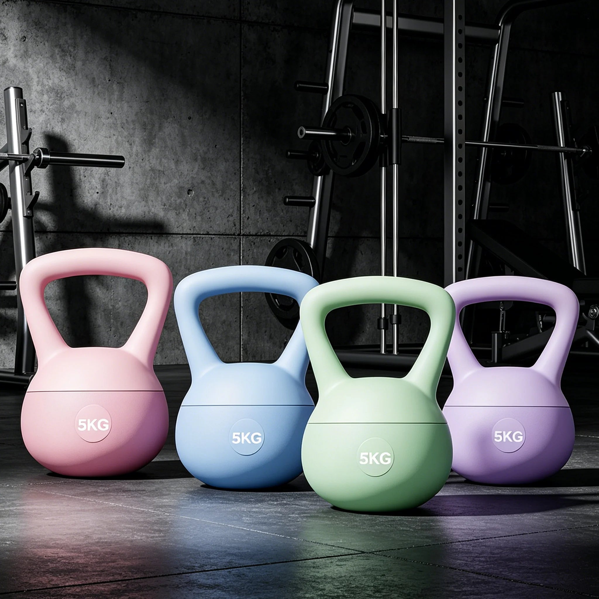 SoftSiliconeKettlebell ErgonomicNonSlipHandleWeightforWomenHomeCoreBodyShapingWorkout CustomizableColorSize