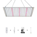 Liweida LVX1000 4000K Red UV IR Quantum LED Grow Light 8H/12H/16H Timer Dimmable Plant Lights 100 Watt Full Spectrum for Bloom