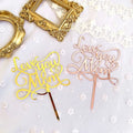 Acrylic Cake Decoration Rose Gold Metallic Shiny Mirror Gold Letter Happy Mothers Day Love You Mom Acrylic Cake Topper XQA661