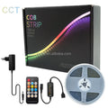 5M Flexible COB LED Strip Light Kit 24V 576Led/m Tunable Dual White 10MM Remote Controller EU Plug Wifi CCT LED Tape Set