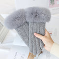 Sexy Girls Fancy Accessories Touchscreen Cashmere Wool Hand Gloves in Winter