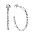 YH JEWELLERY Big Hoop Earrings 925 Silver Cz Zircon Stone 925 Sterling Silver Hoop Earrings With Cz Zircon
