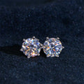 Jewelry Luxury 925 Sterling Silver Moissanite 6MM 1CT Round Hoop Earrings for Women