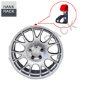 Wall Mounted Black Powder Coated Car Rim Display Hanger Wheel Hook with Max 24inch Capacity