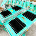 Wholesale Cashmere Matte Black Fluffy Eyelash Extension Supplies Custom Mega Volume Velvet Individual Mink Lash Extension Trays
