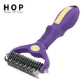 Factory Wholesale Double Sided Pet Hair Removal Brush Fur Knot Cutter Cat Dog Dematting Grooming Rake Comb