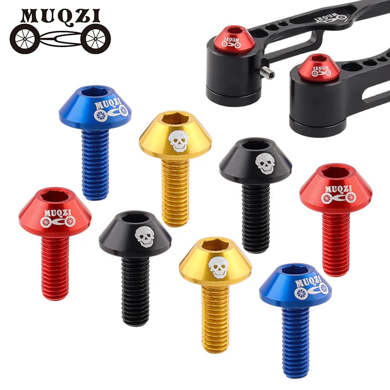 MUQZI Bike V-brake Caliper Aluminum Screws M6 Modified V Brake Clamp Brake Bolts