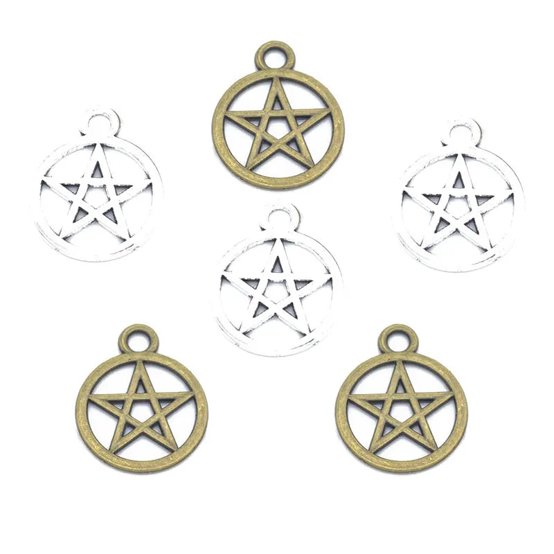 Star Charms 25*20mm Tibetan Silver Plated Pendants Antique Jewelry Making DIY Handmade Craft L314