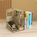 Customized Bookstore Miniature Kit DIY 3D Wooden Puzzle Book Nook with LED Lights for Dollhouse Decor