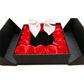 Pink Wedding Party Favors Chocolate Paper Box Candy Handmade Double Door Layers Rotating Rose Gifts Packaging Flower Boxes