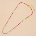Go2boho Bohemian Crystal Beaded Necklace Women MultiColor Summer Beach Girl Gift Handmade Fashion Jewelry Miyuki Bead Necklace