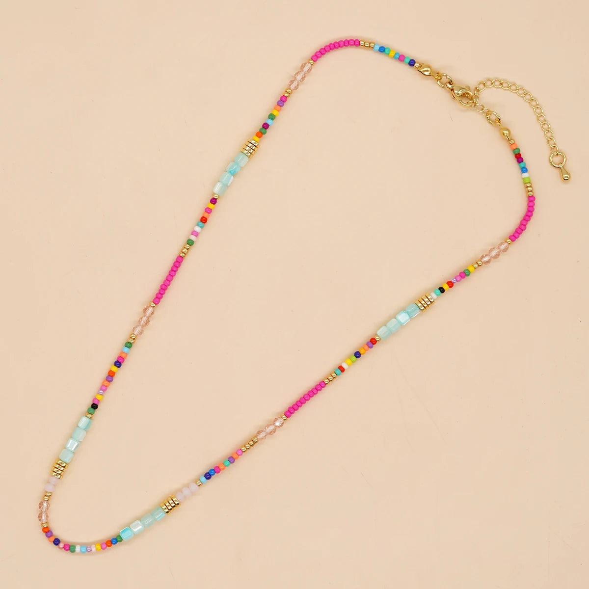Go2boho Bohemian Crystal Beaded Necklace Women MultiColor Summer Beach Girl Gift Handmade Fashion Jewelry Miyuki Bead Necklace