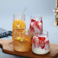 Designer High Borosilicate Glass Coffee Shop Cup Transparent Single-Layer Ice Cold Brew Cup for Home & Party Use MegaBDM