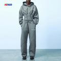 Wholesale Lady Winter Clothes 2025 Streetwear Sweatsuit Tracksuit Custom logo Two Piece Zip up Hoodie and Sweatpants Set