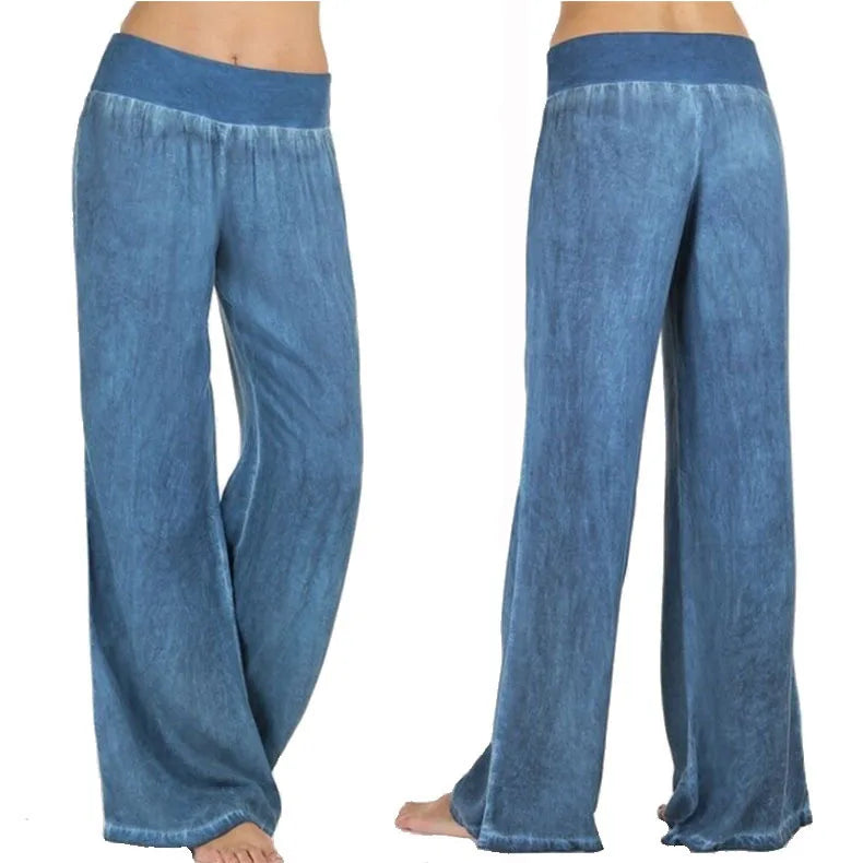 Factory Wholesale Wide Leg Jeans Loose Straight Plus Size Women Jeans