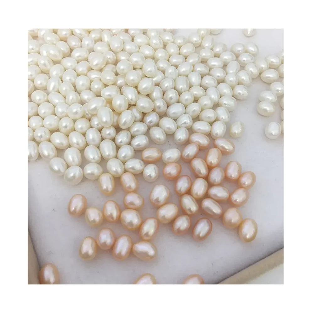 7-11 mm Rice Nature Freshwater Pearlloose Pearl. AAA Quality HALF Hole Drilled